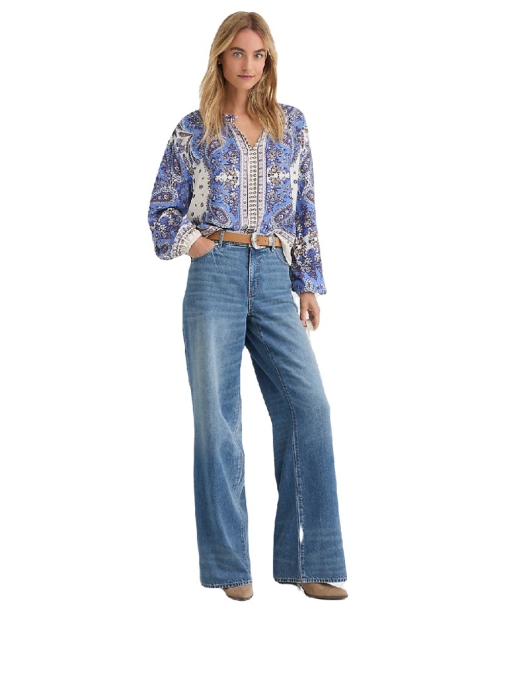 New Ann Taylor Loft Mid Rise Wide Leg Jeans 00P
